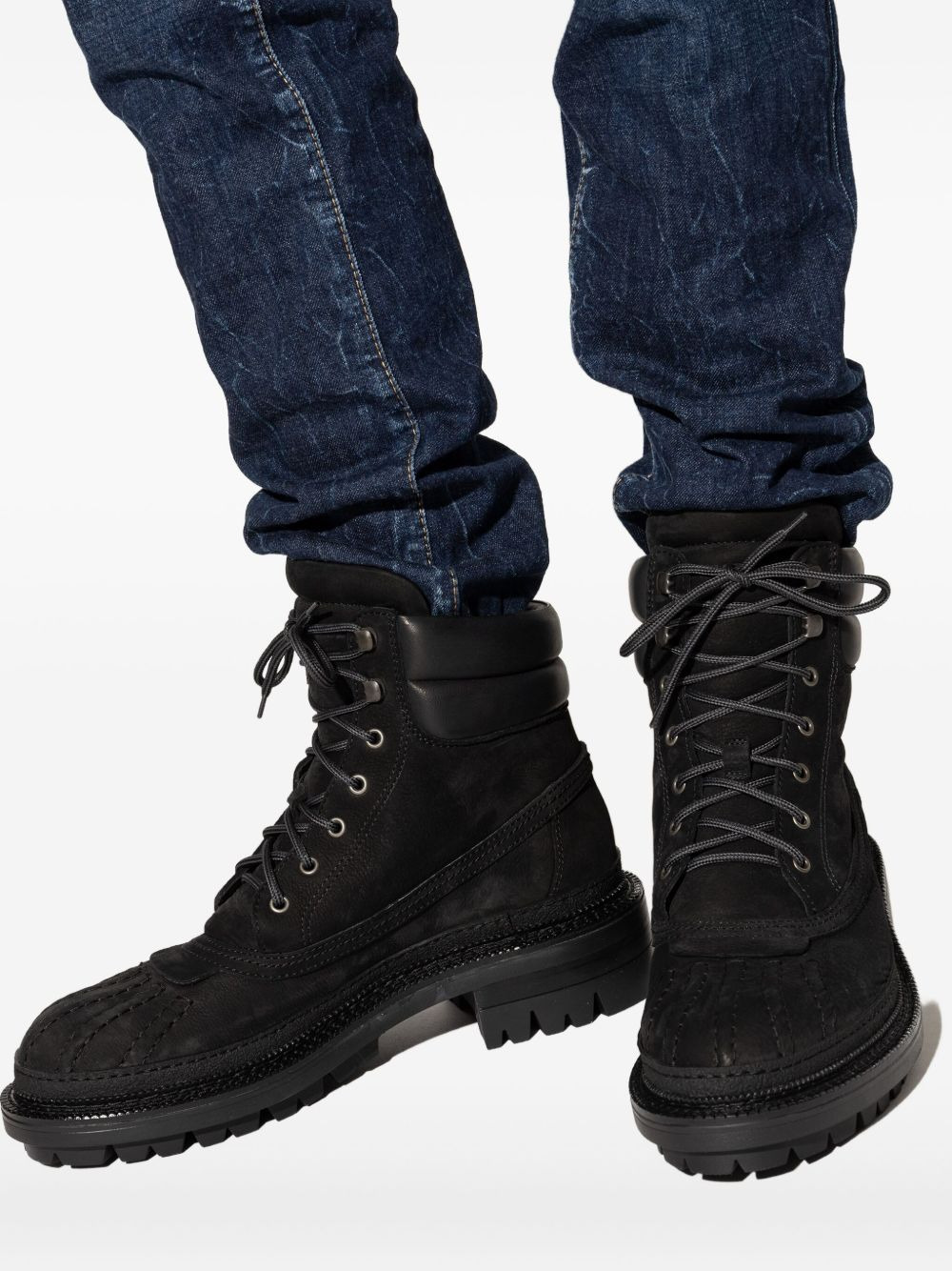 Army padded lace-up boots - 5