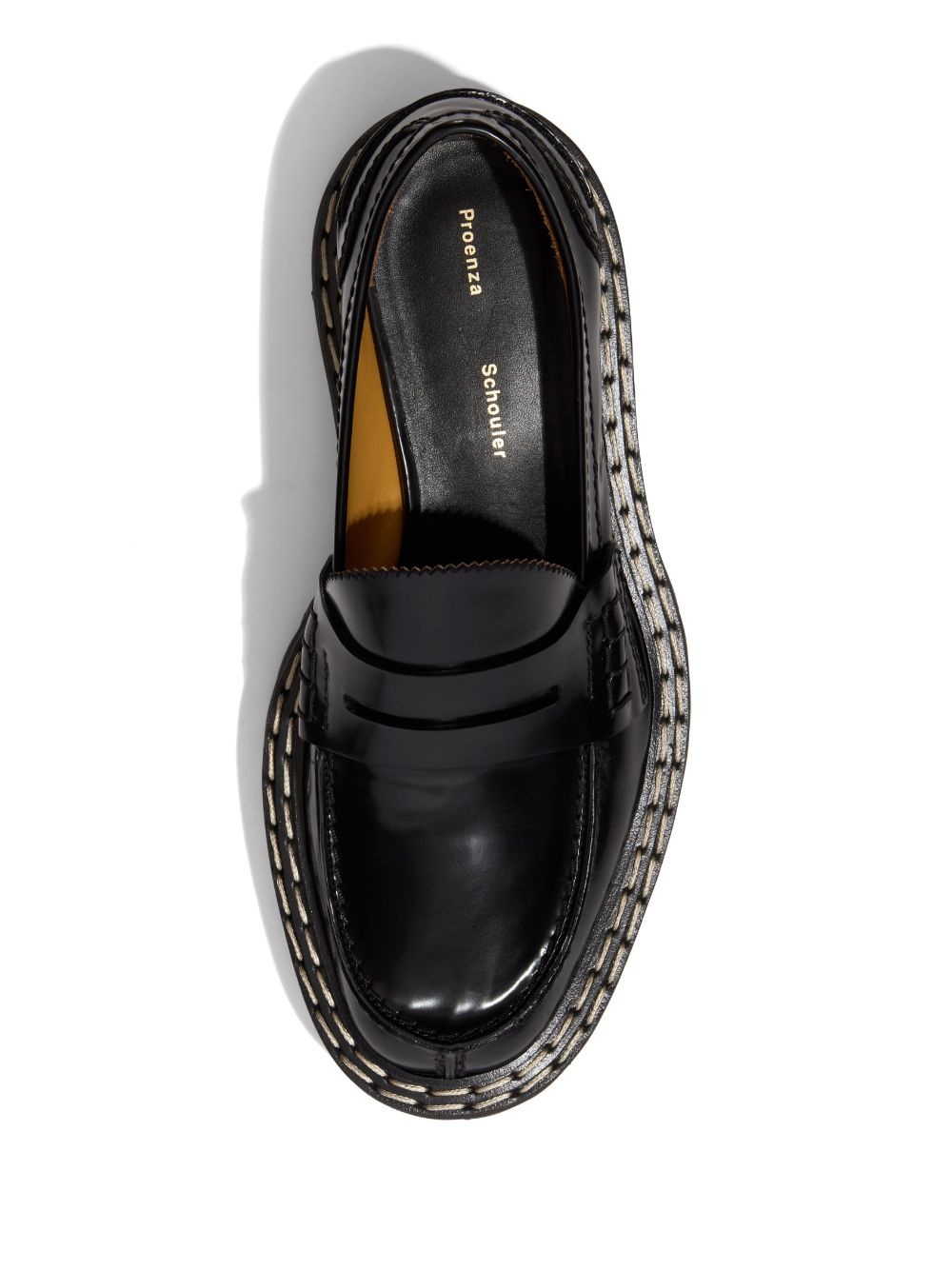 lug-sole leather loafers - 4