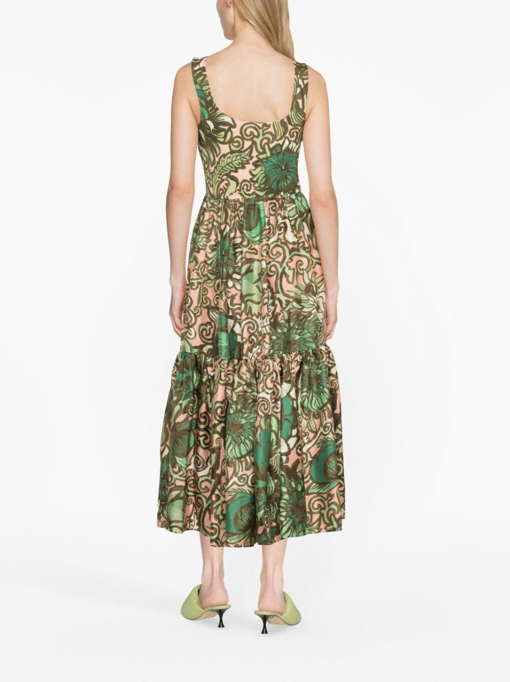 Capri floral-print midi dress - 4