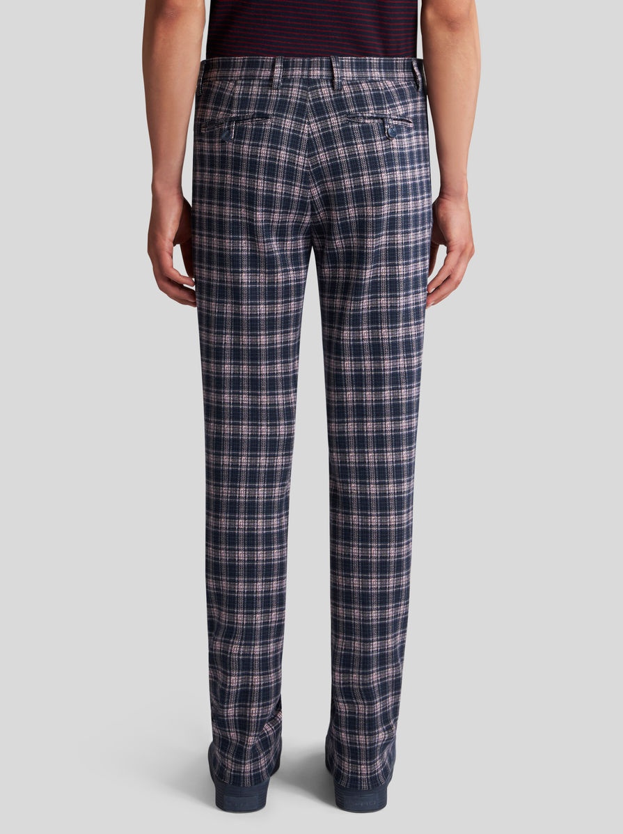 CHECK COTTON TROUSERS - 4
