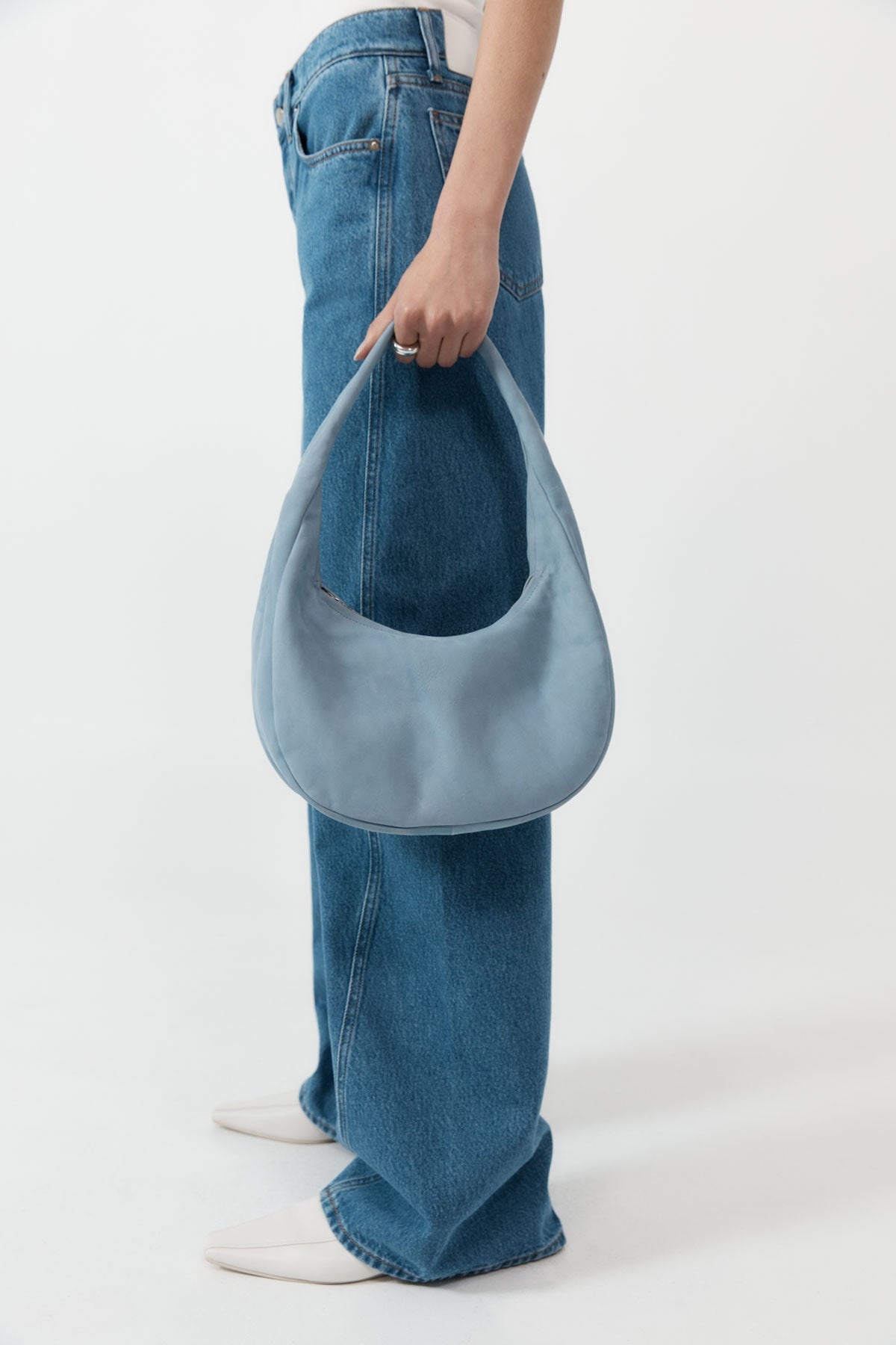 Oval Mini Bag - Stone Blue - 3