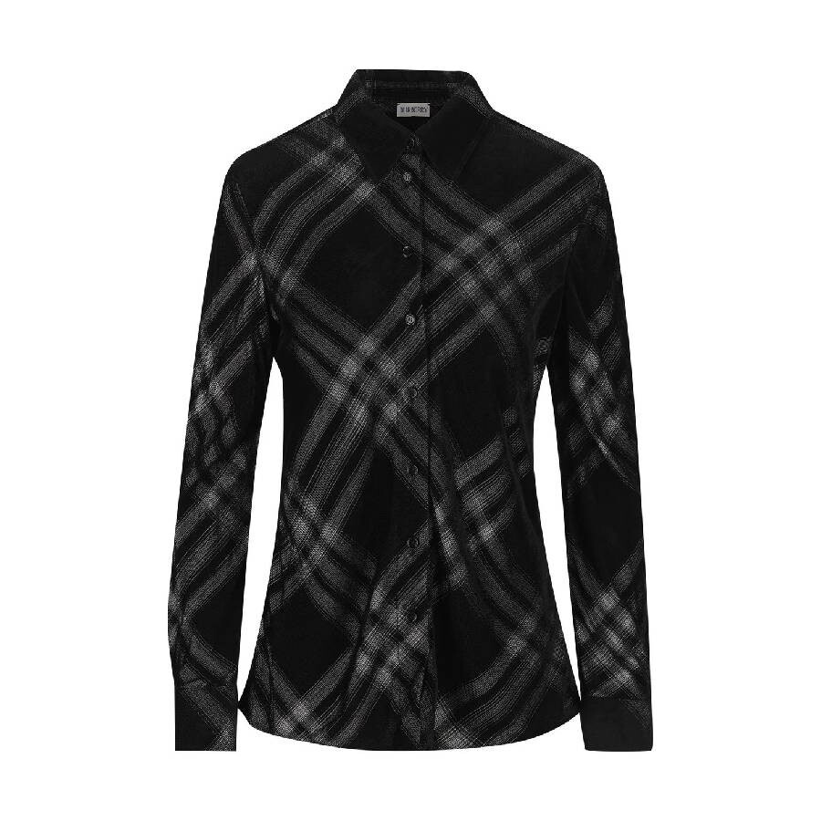 Burberry Long Sleeve Check-Print Button Down Shirt - 5