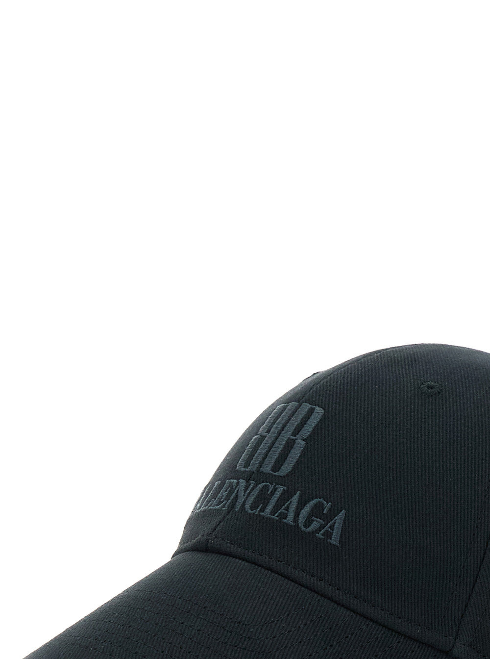 Balenciaga Men Black Baseball Cap With Logo Lettering On The Front In Cotton Man - 3