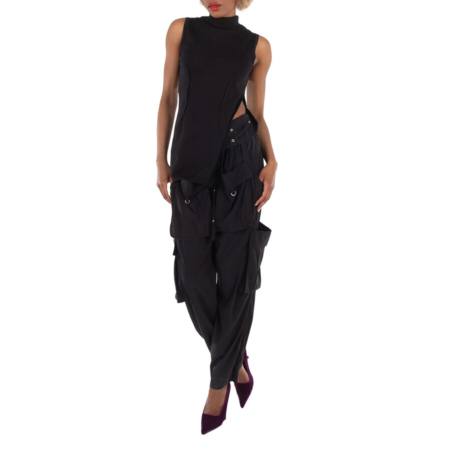 Isabel Marant Ladies Black Hadja Flowing Pants, Brand Size 34 (US Size 0) - 4