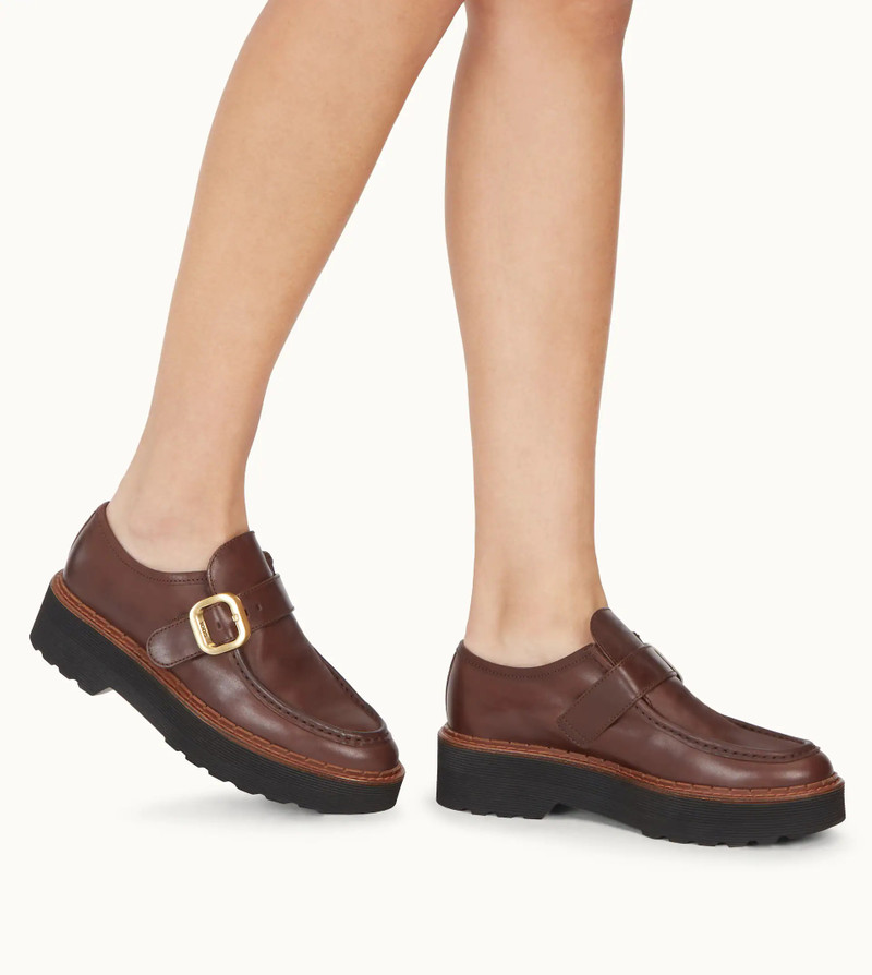 Tod's MONK STRAP IN LEATHER - BROWN outlook