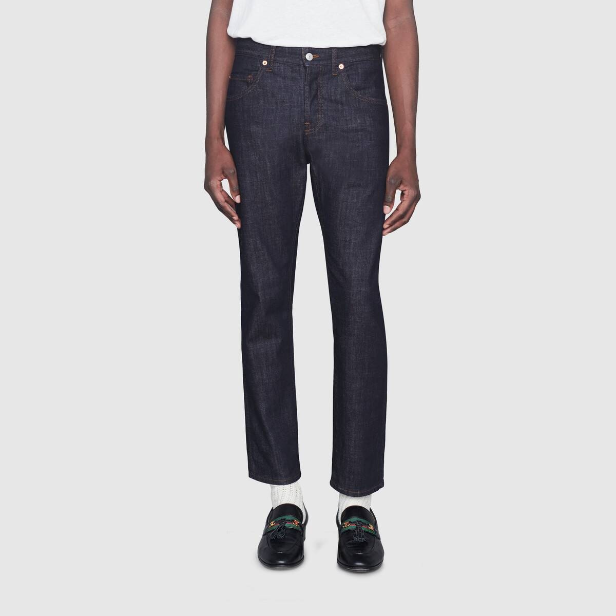 Tapered washed jeans - 3