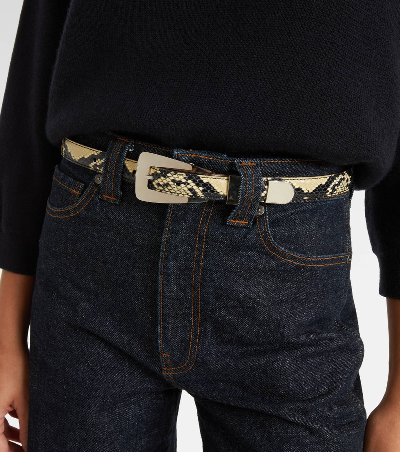 KHAITE Lucca snake-effect leather belt outlook