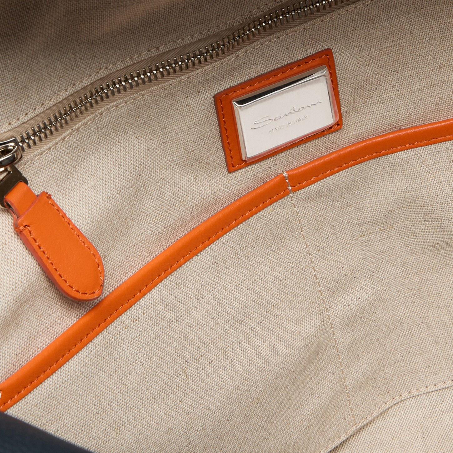 Blue tumbled leather weekend bag - 3