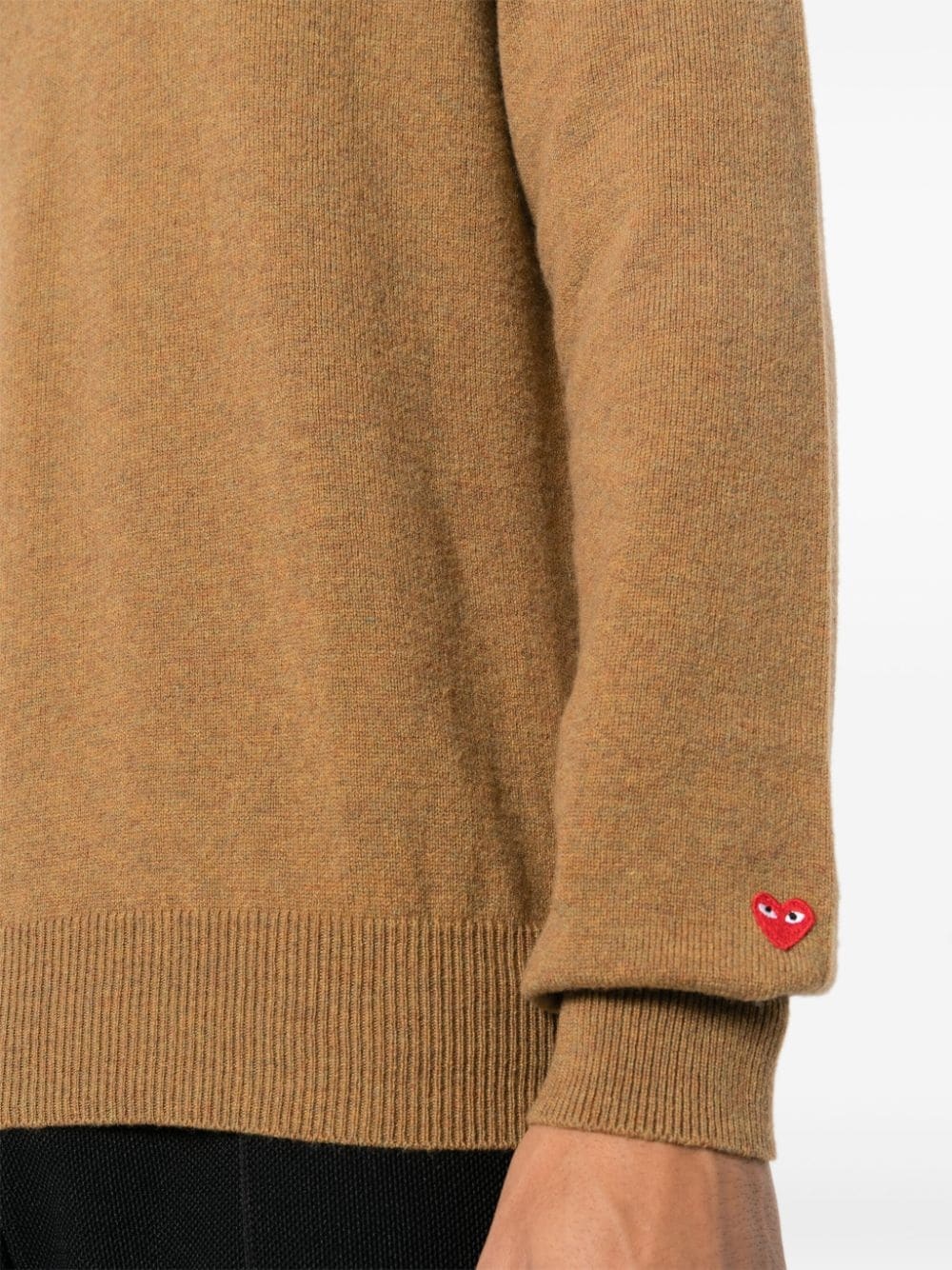 logo-appliqué wool jumper - 5