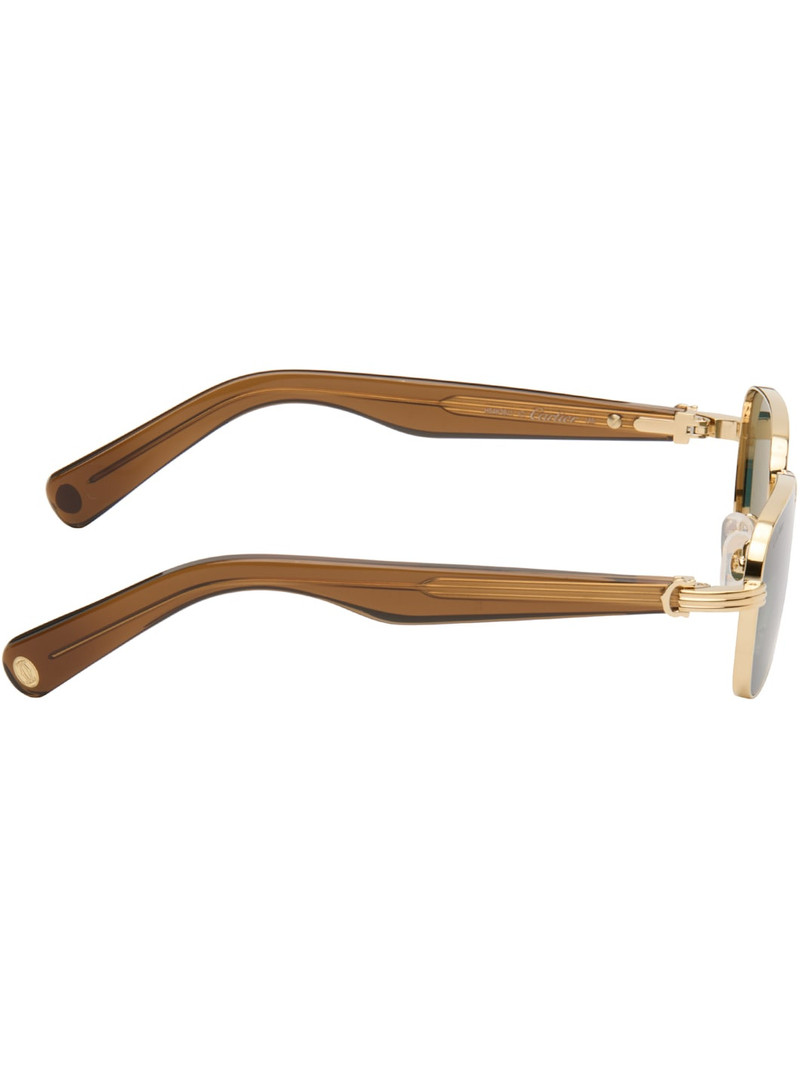Cartier Brown 'Première de Cartier' Sunglasses outlook