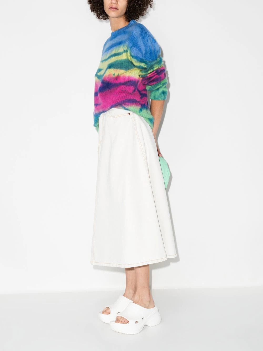 tie-dye cashmere jumper - 4