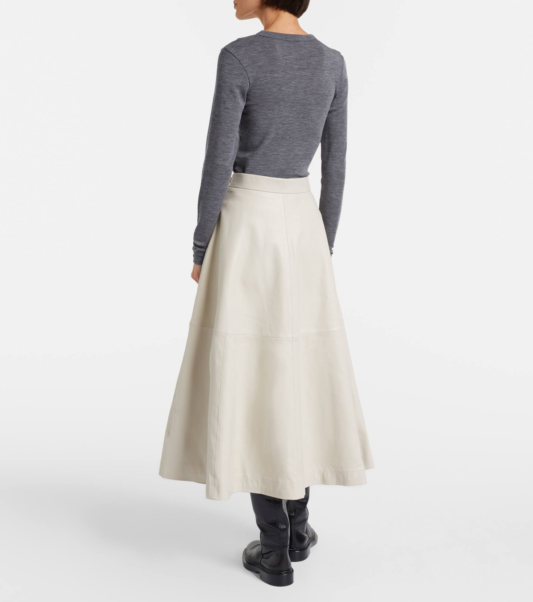 Leather maxi skirt - 3