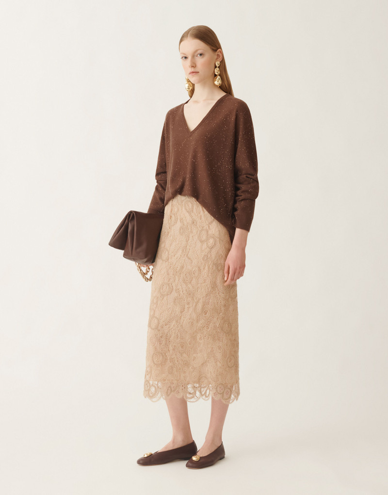 FABIANA FILIPPI Wool sweater with sequins outlook
