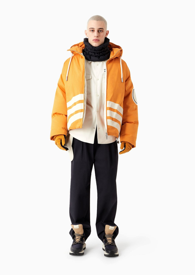 EMPORIO ARMANI ASV Capsule organic gabardine wide trousers with darts outlook