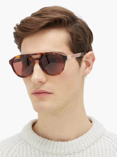 GUCCI Aviator tortoiseshell-acetate and metal sunglasses outlook