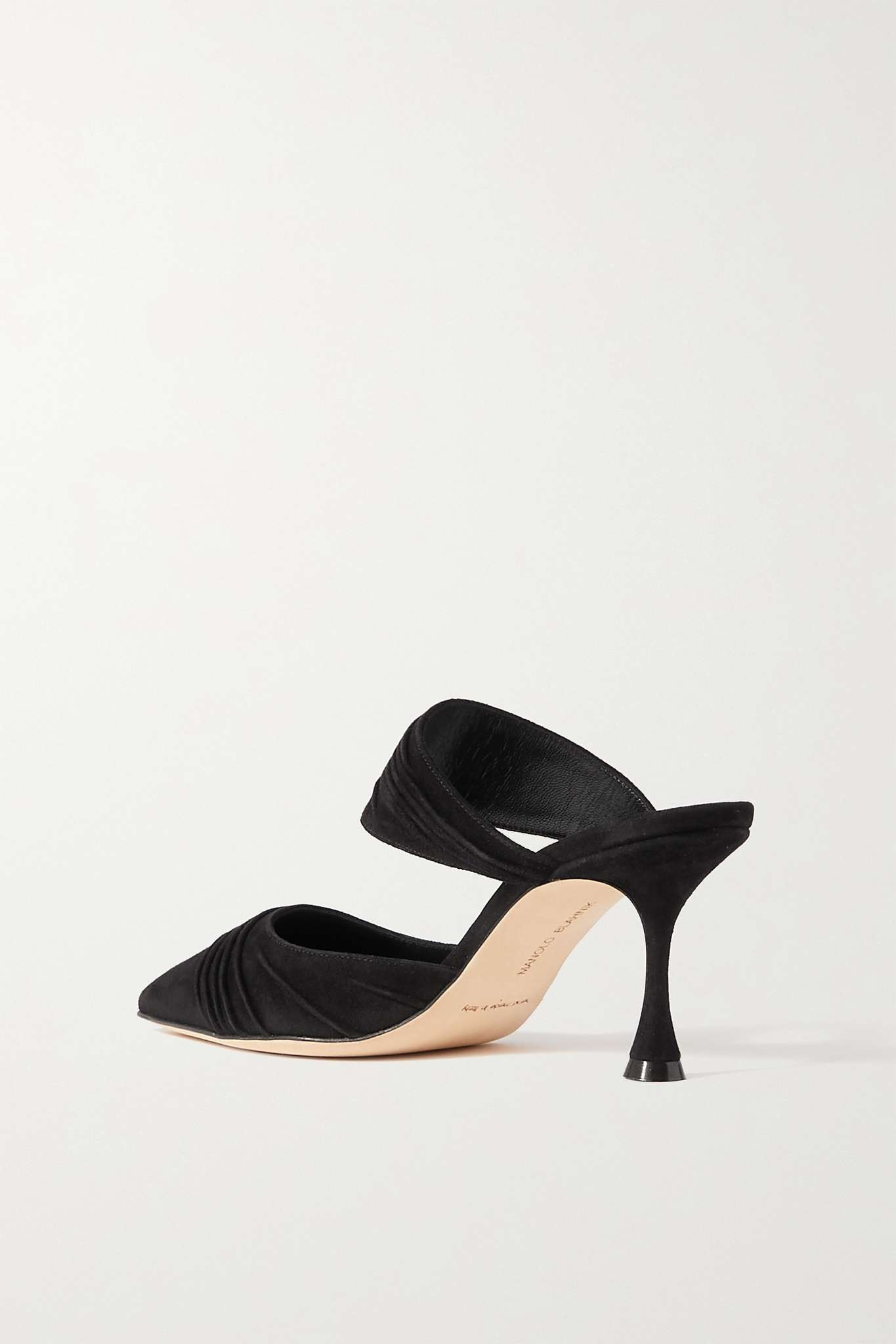 Circeamu 70 ruched suede mules - 3