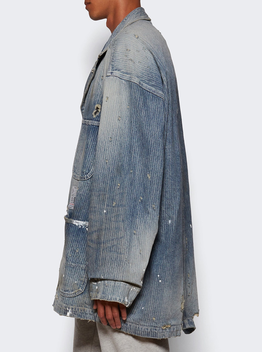 Aged Chore Jacket Indigo - 3