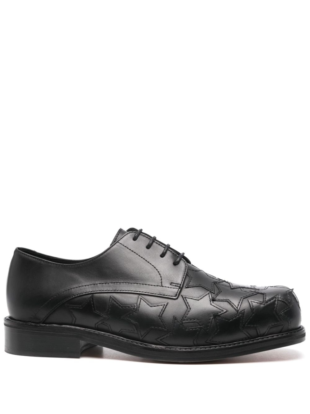 Star-patches Derby shoes - 1