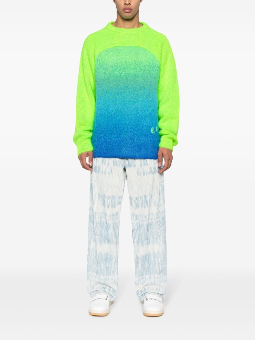 Gradient Rainbow intarsia-logo jumper - 3