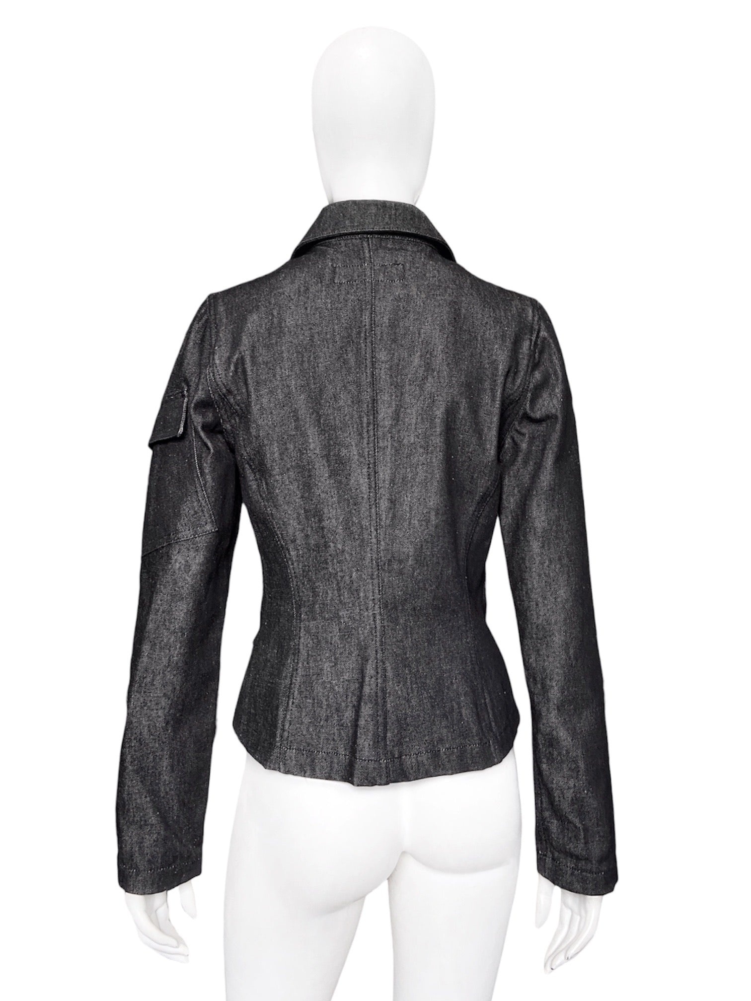 Gucci Fall 1999 Tom Ford Black Selvedge Denim Jacket 40 - 4