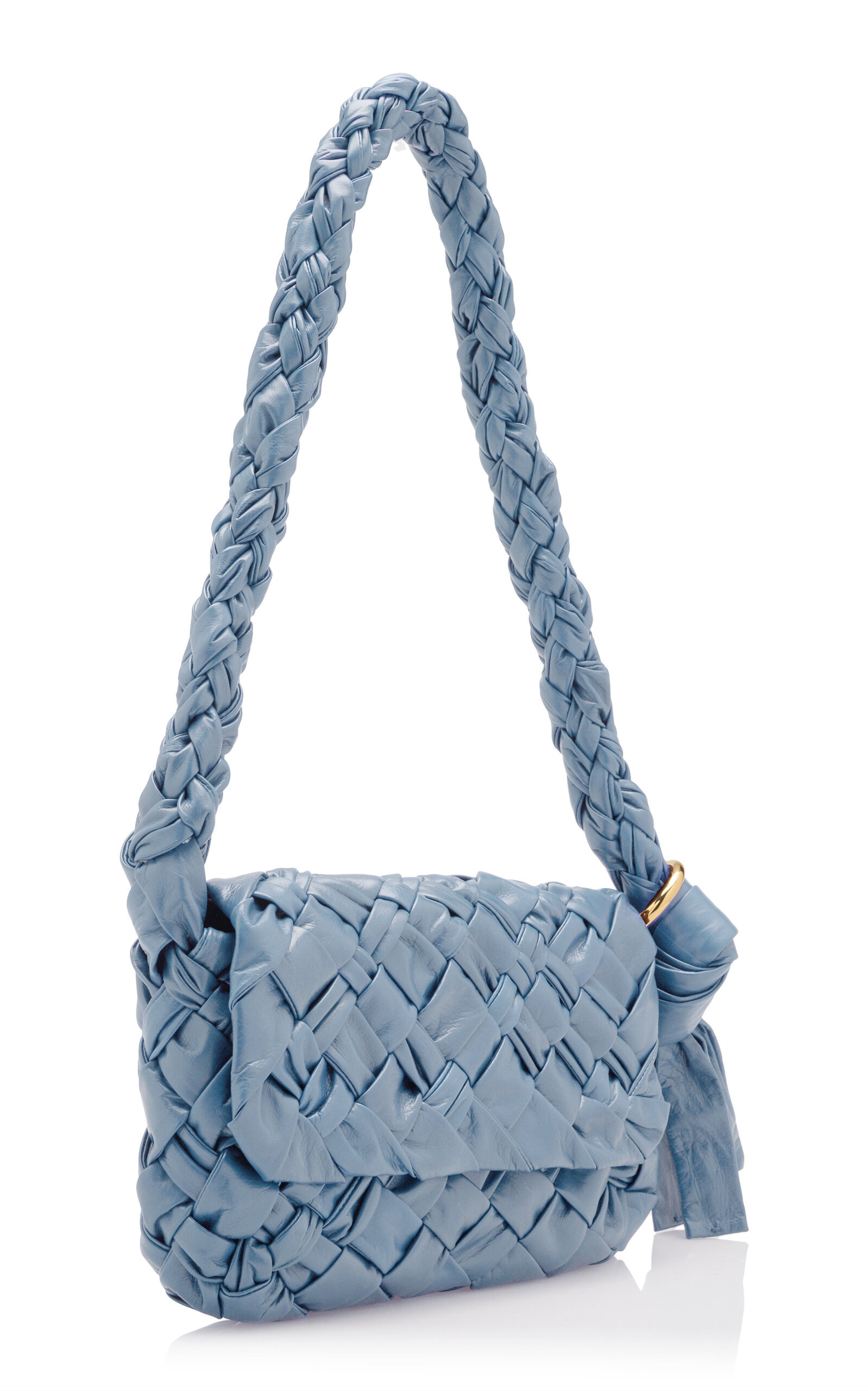 Kalimero Citta Intrecciato Leather Bag blue - 4