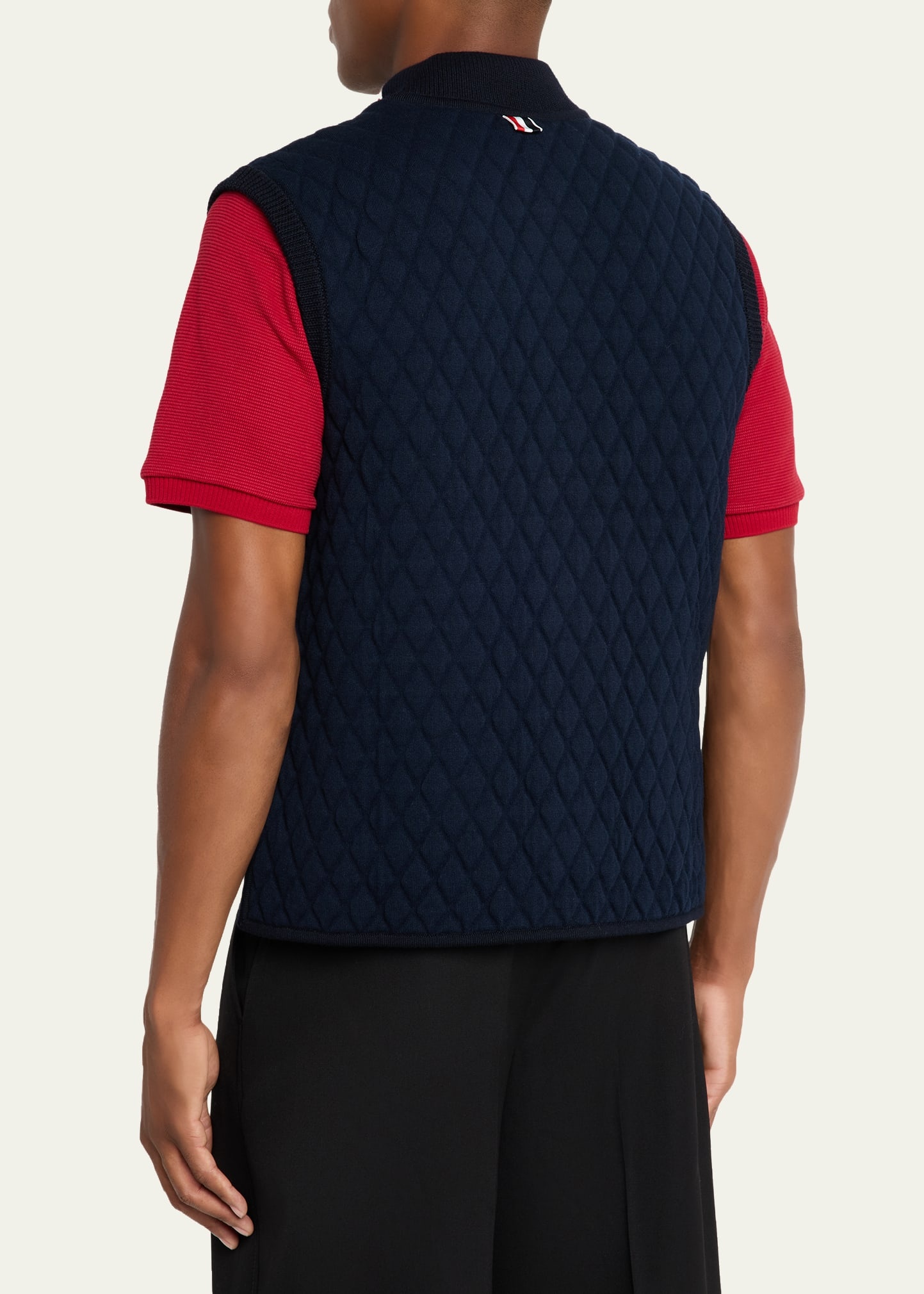 Men's Wool Quilted Knit Vest - 3