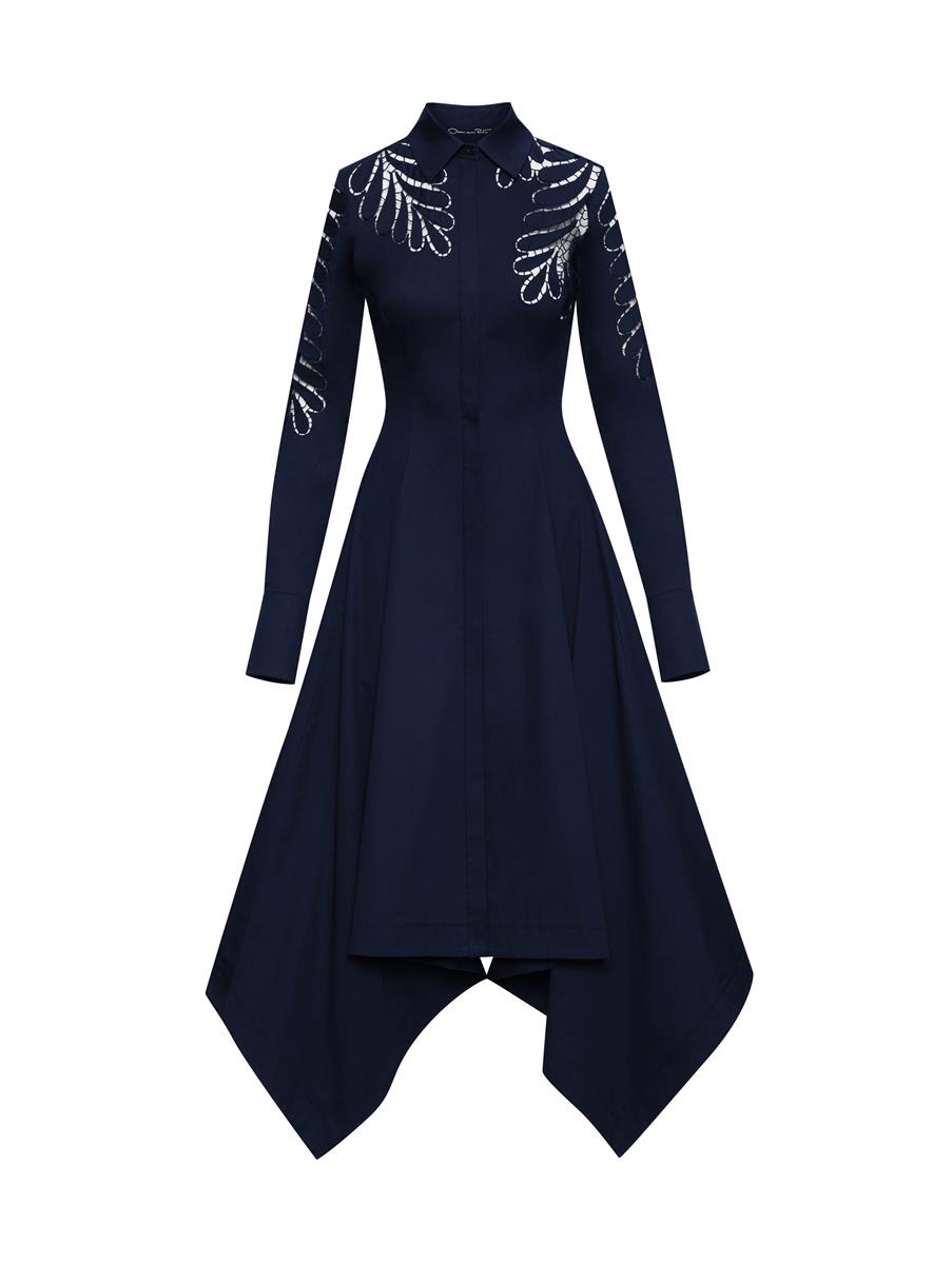 FERN CUTOUT COTTON TWILL DRESS - 5