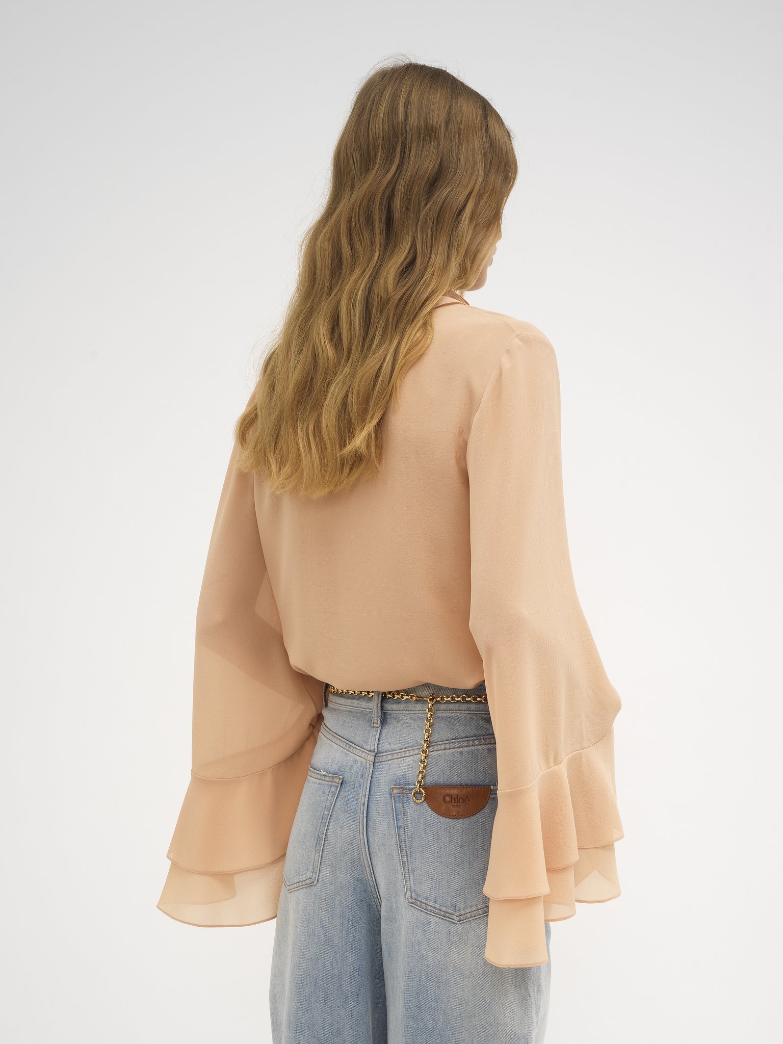 FLUID BLOUSE IN SILK GEORGETTE - 5