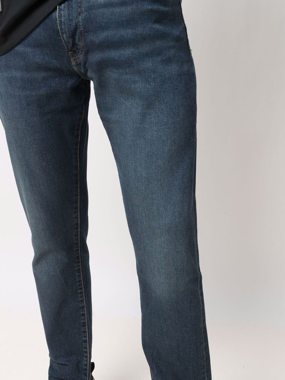 faded slim-fit jeans - 5