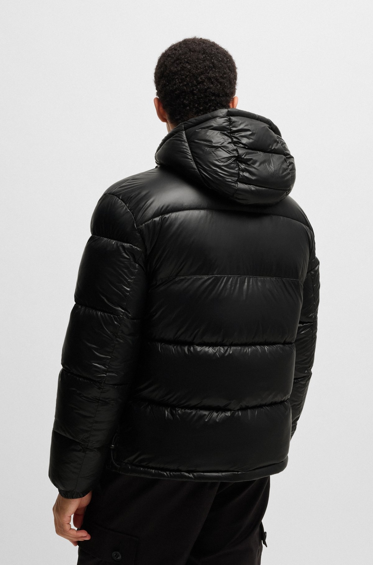WATER-REPELLENT PUFFER JACKET WITH RED LOGO LABEL - 4