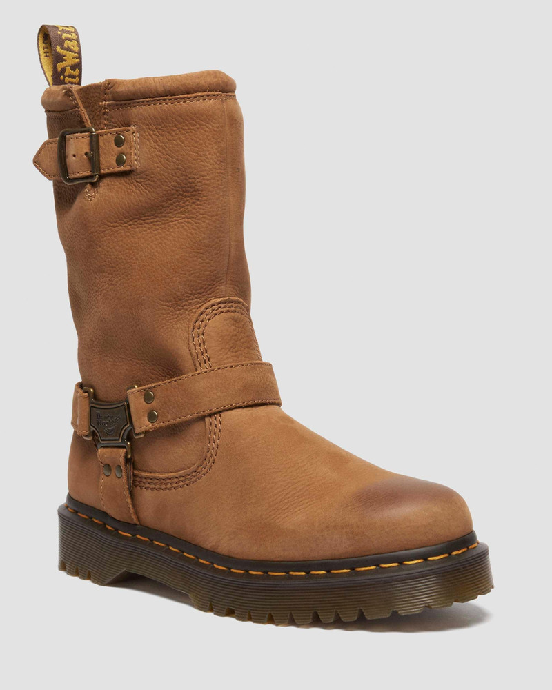 Dr. Martens Anistone Hi Tumbled Nubuck Biker Boots outlook