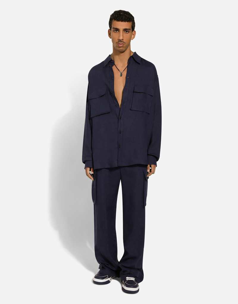 Dolce & Gabbana Oversize linen shirt with pockets outlook