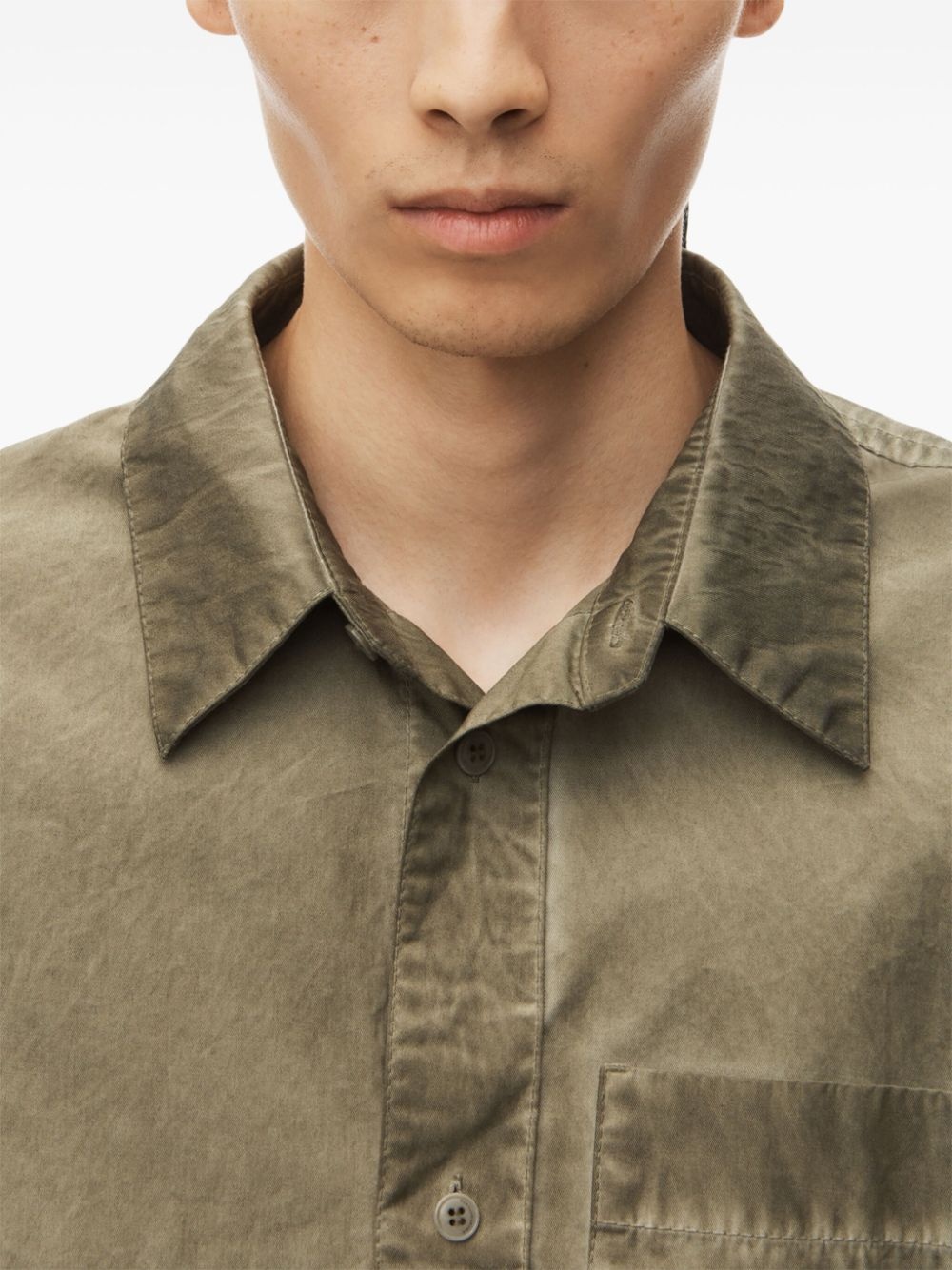 faded-effect drop-shoulder shirt - 5