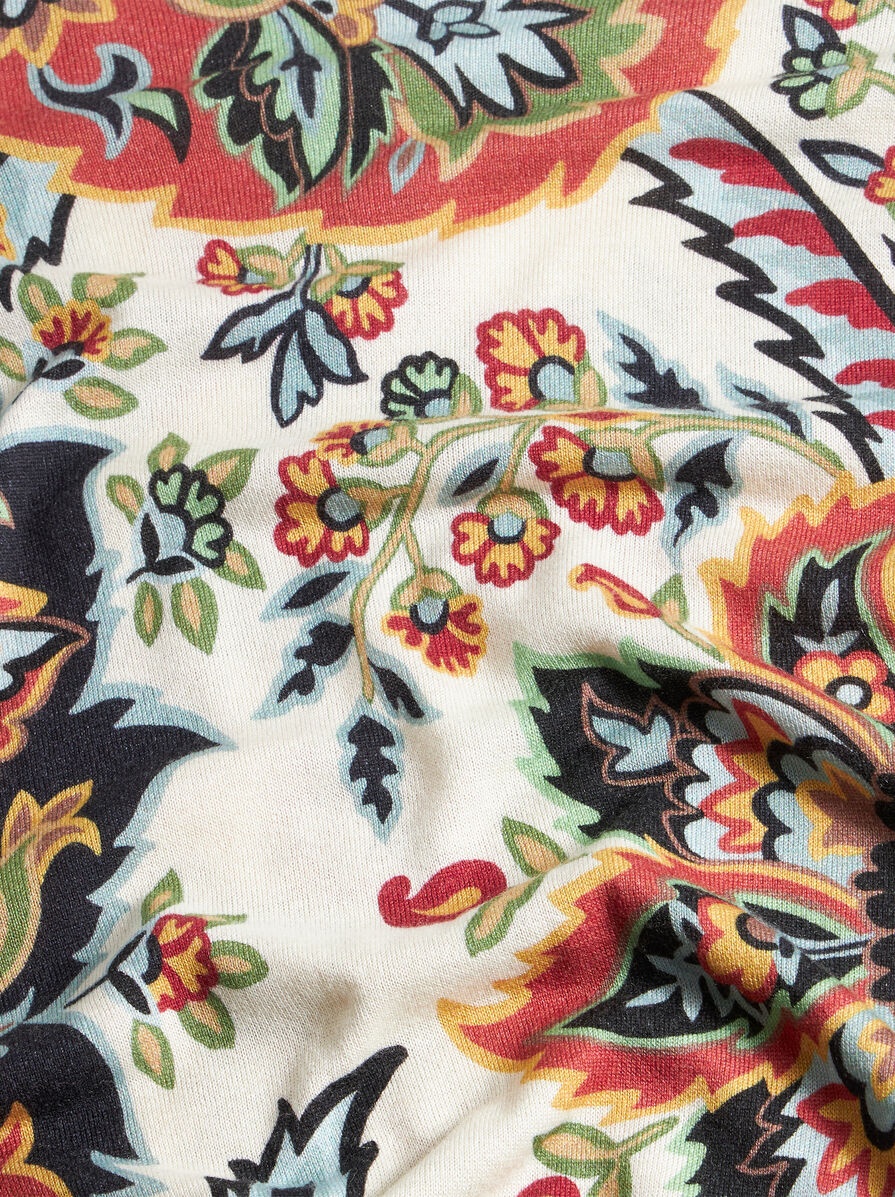 PAISLEY SILK AND CASHMERE SWEATER - 5