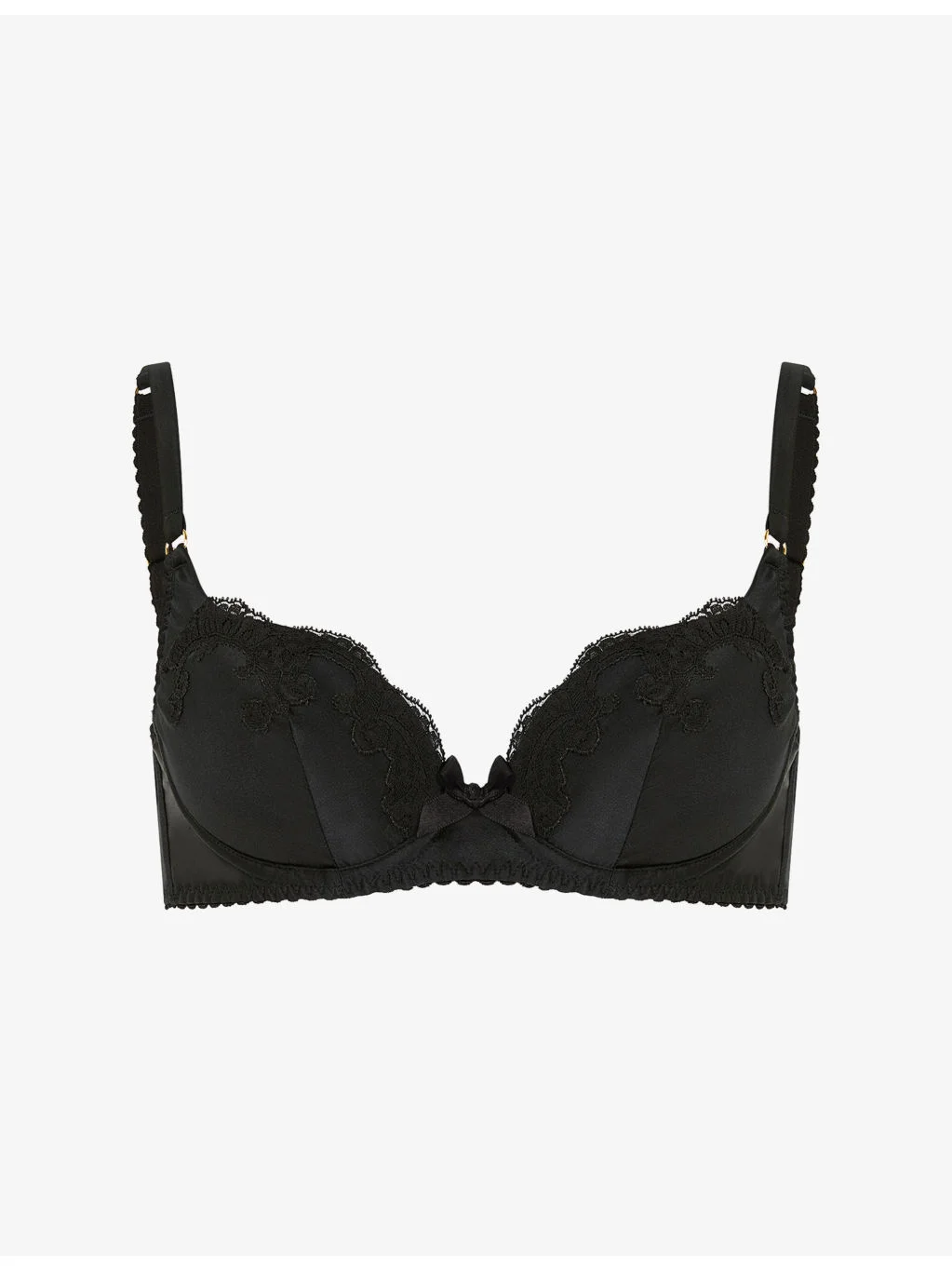 Molly Plunge Underwired Satin Bra - 1