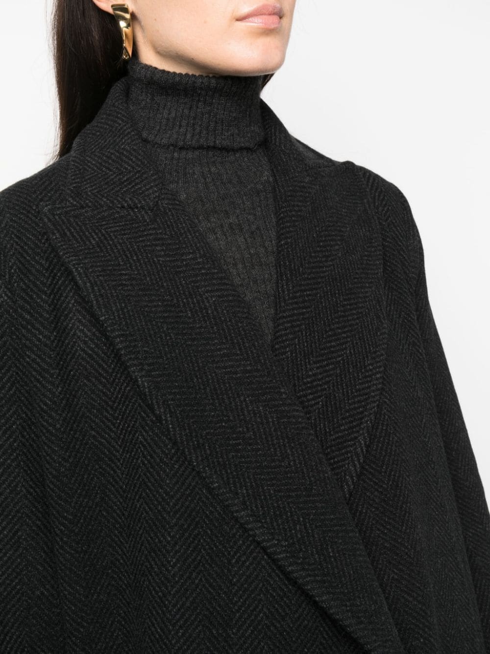 double-breasted cashmere coat - 5