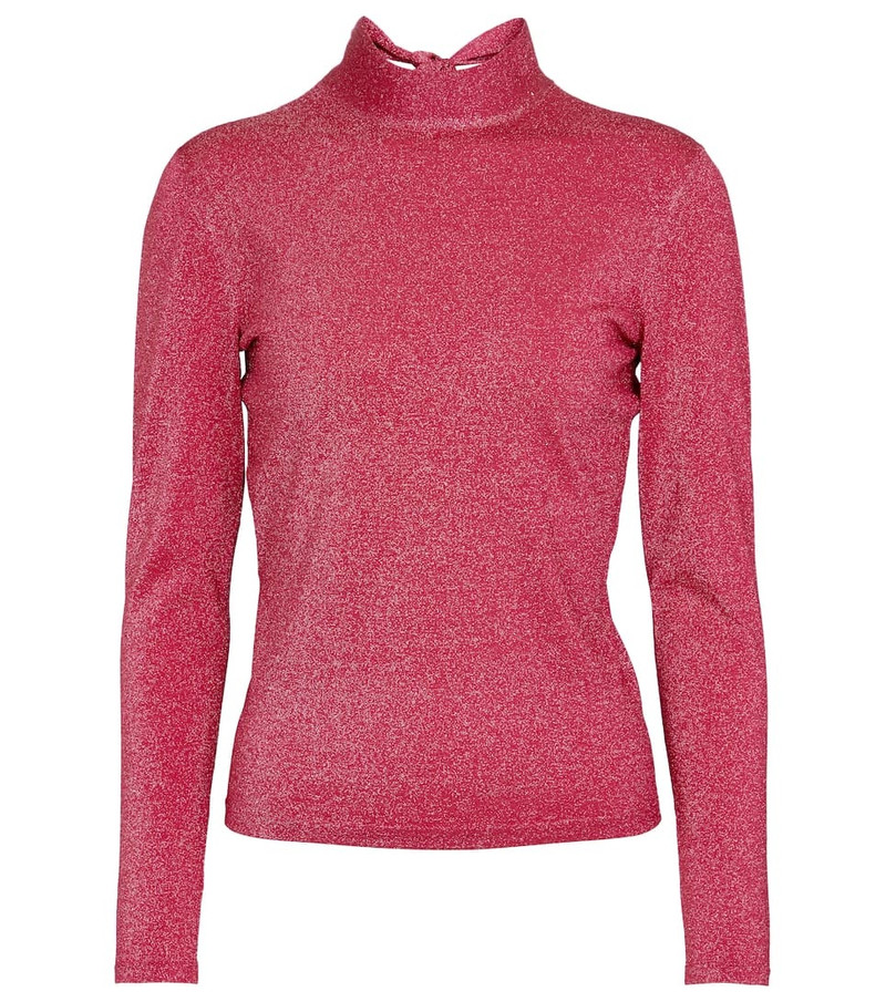 Lamé mock neck sweater - 1