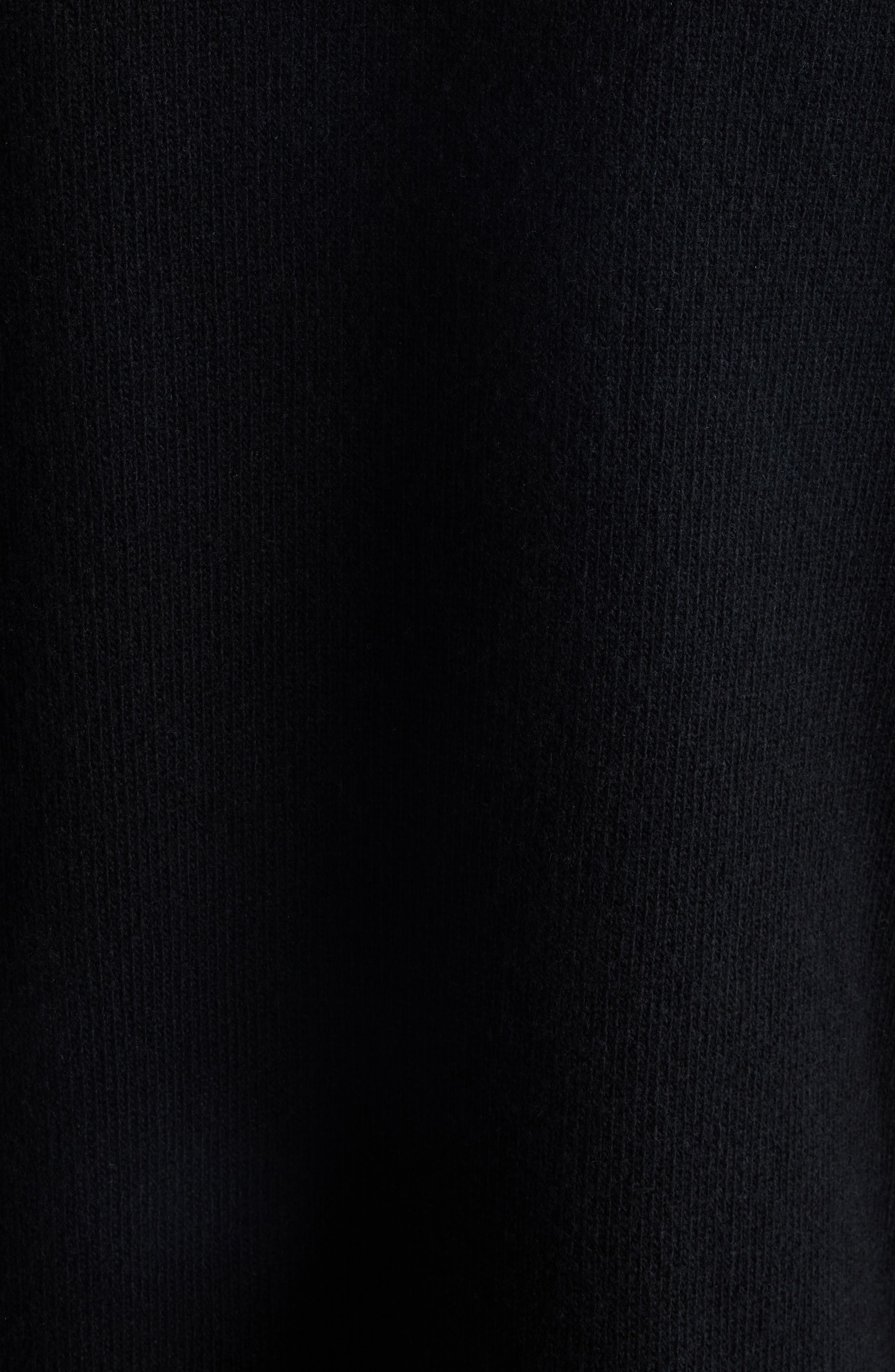 Balenciaga Relaxed Logo Embroidered Virgin Wool Sweater in 1000 Black at Nordstrom - 6