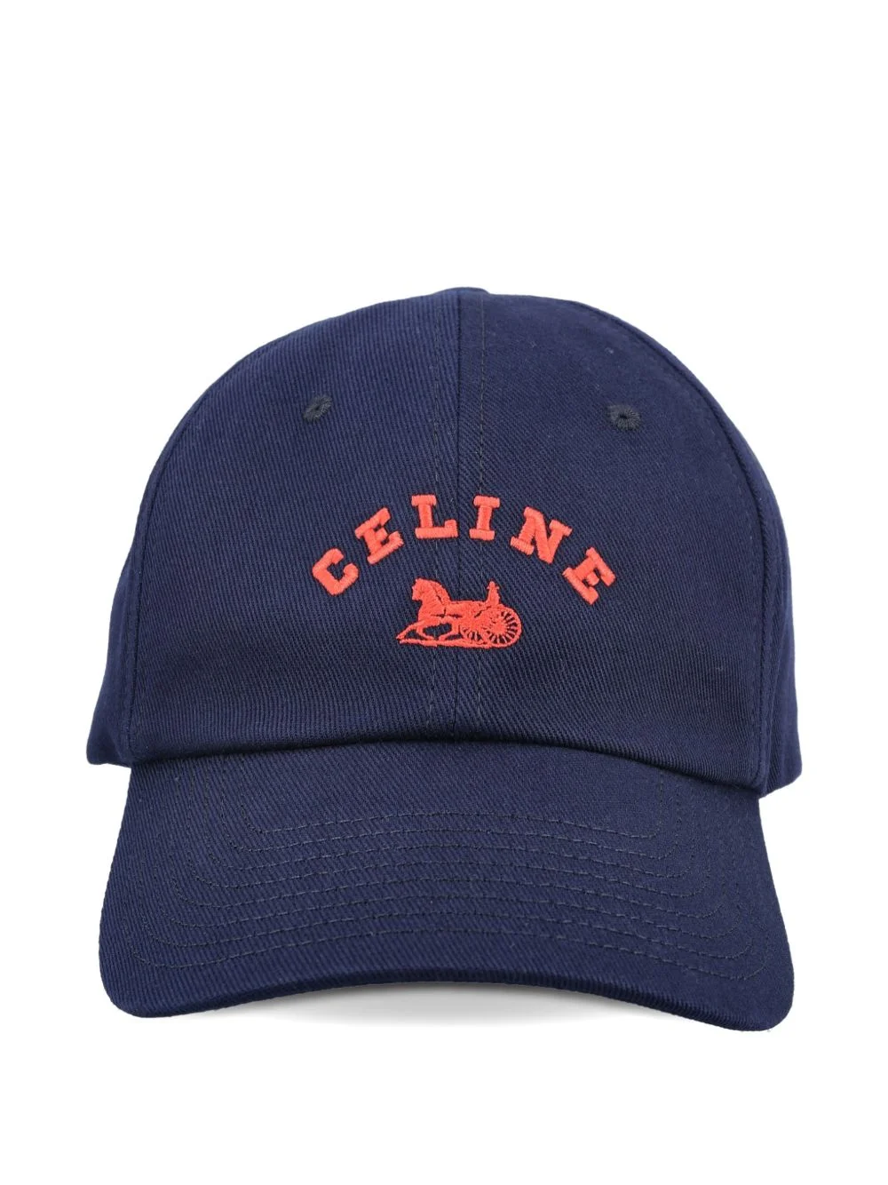 Celine Women Logo Cotton Baseball Cap - 1
