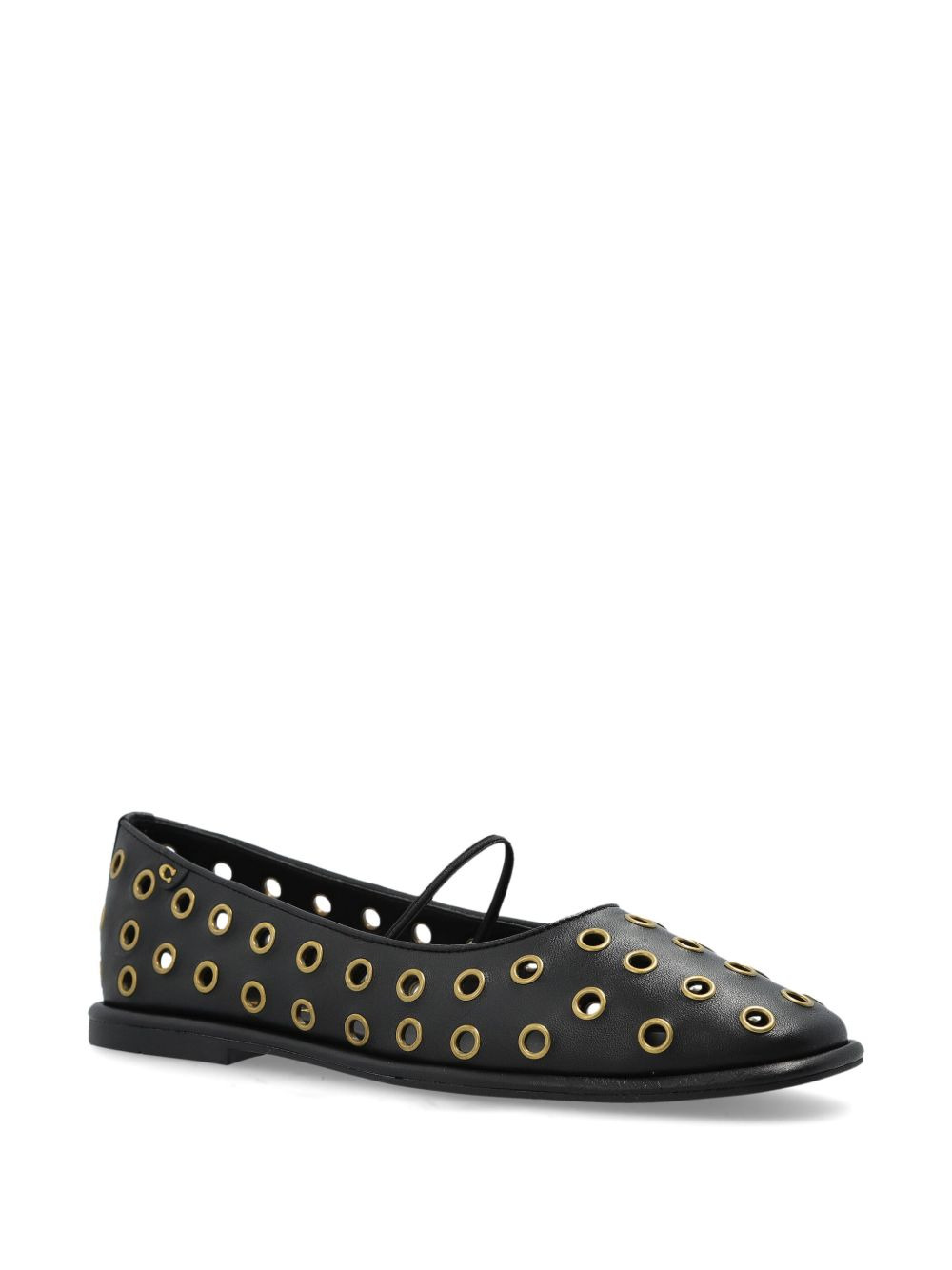 eyelet-detailing ballerina shoes - 2