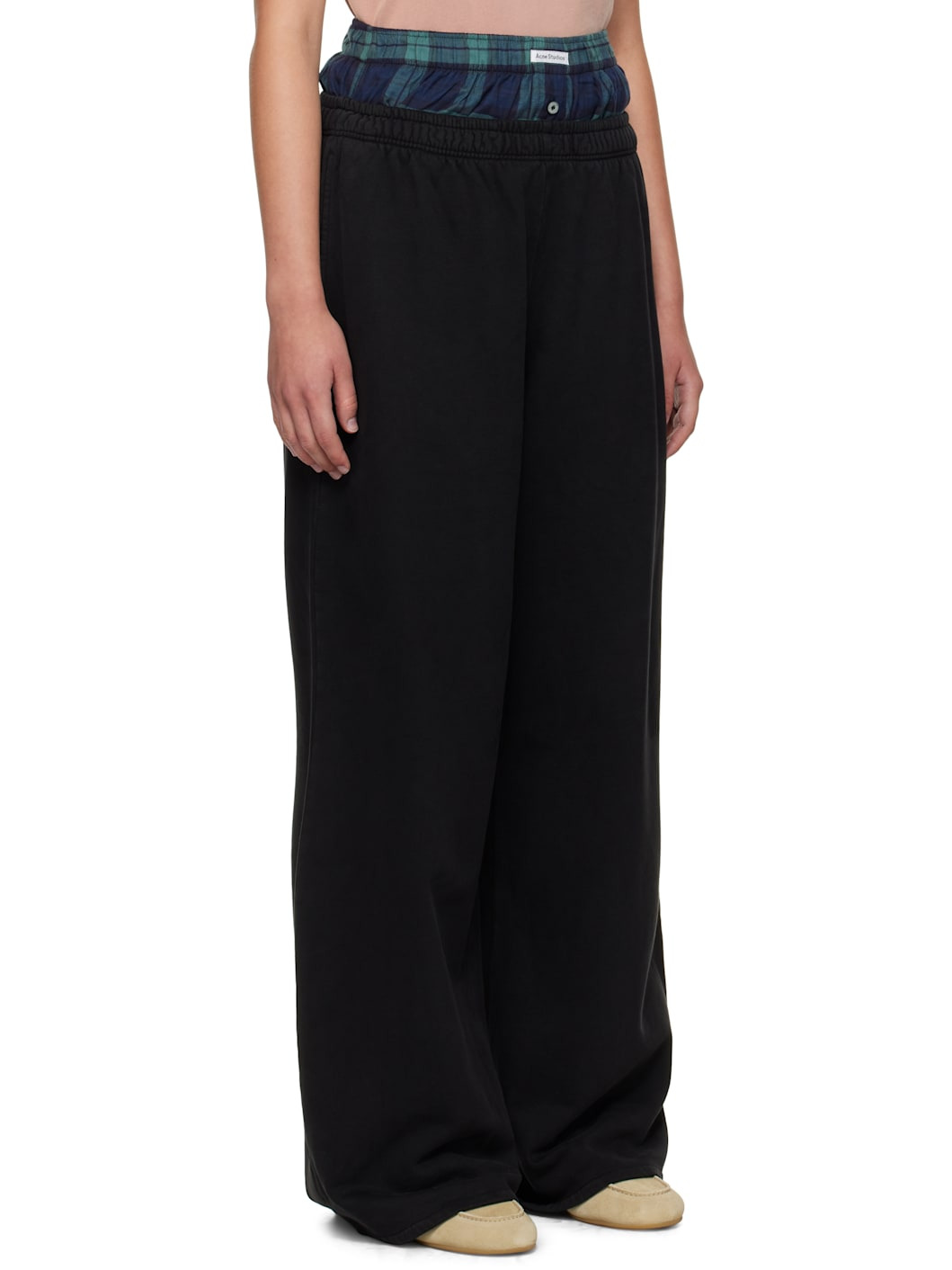 Black Layered Sweatpants - 2