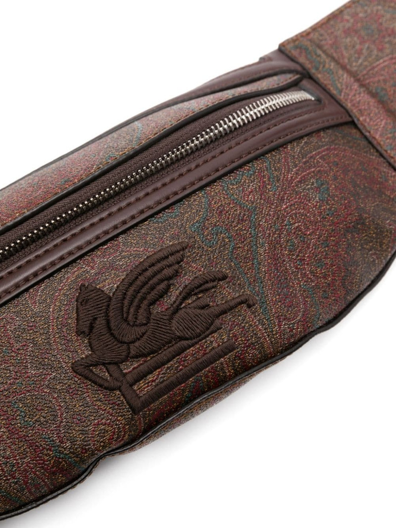 Pegaso-embroidered paisley belt bag 3