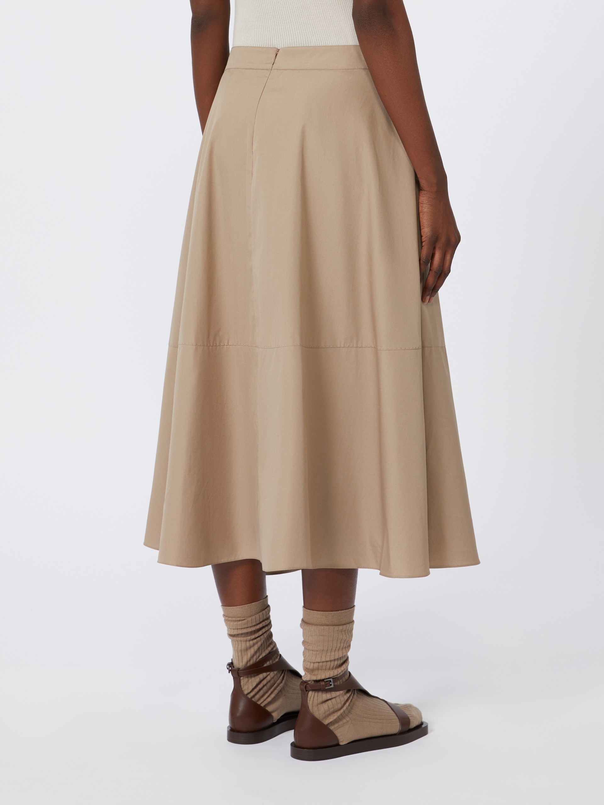 DESY Long cotton poplin skirt - 4