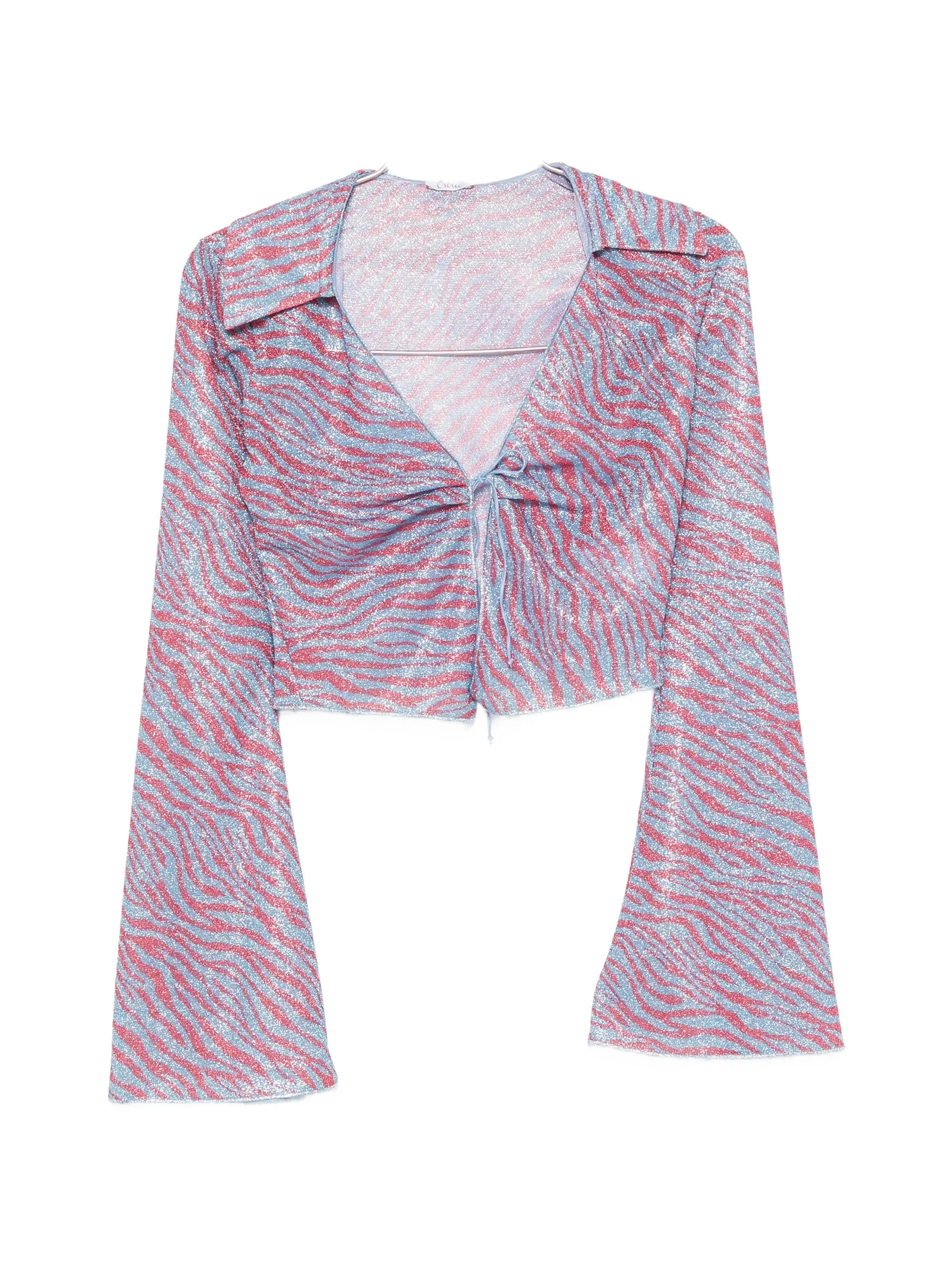 Oséree Animalier Zebra-print Slim-fit Top - 1