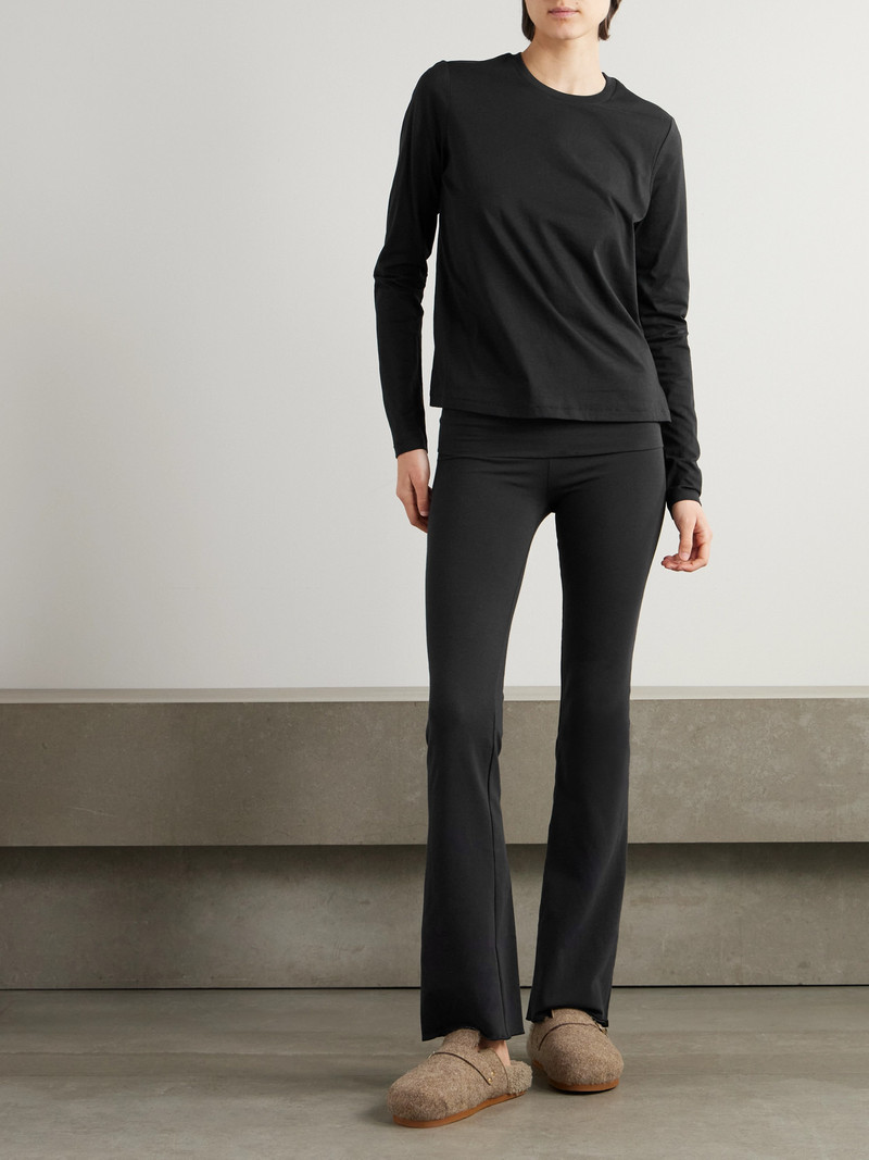 SKIMS Stretch-cotton Jersey Foldover Pants outlook