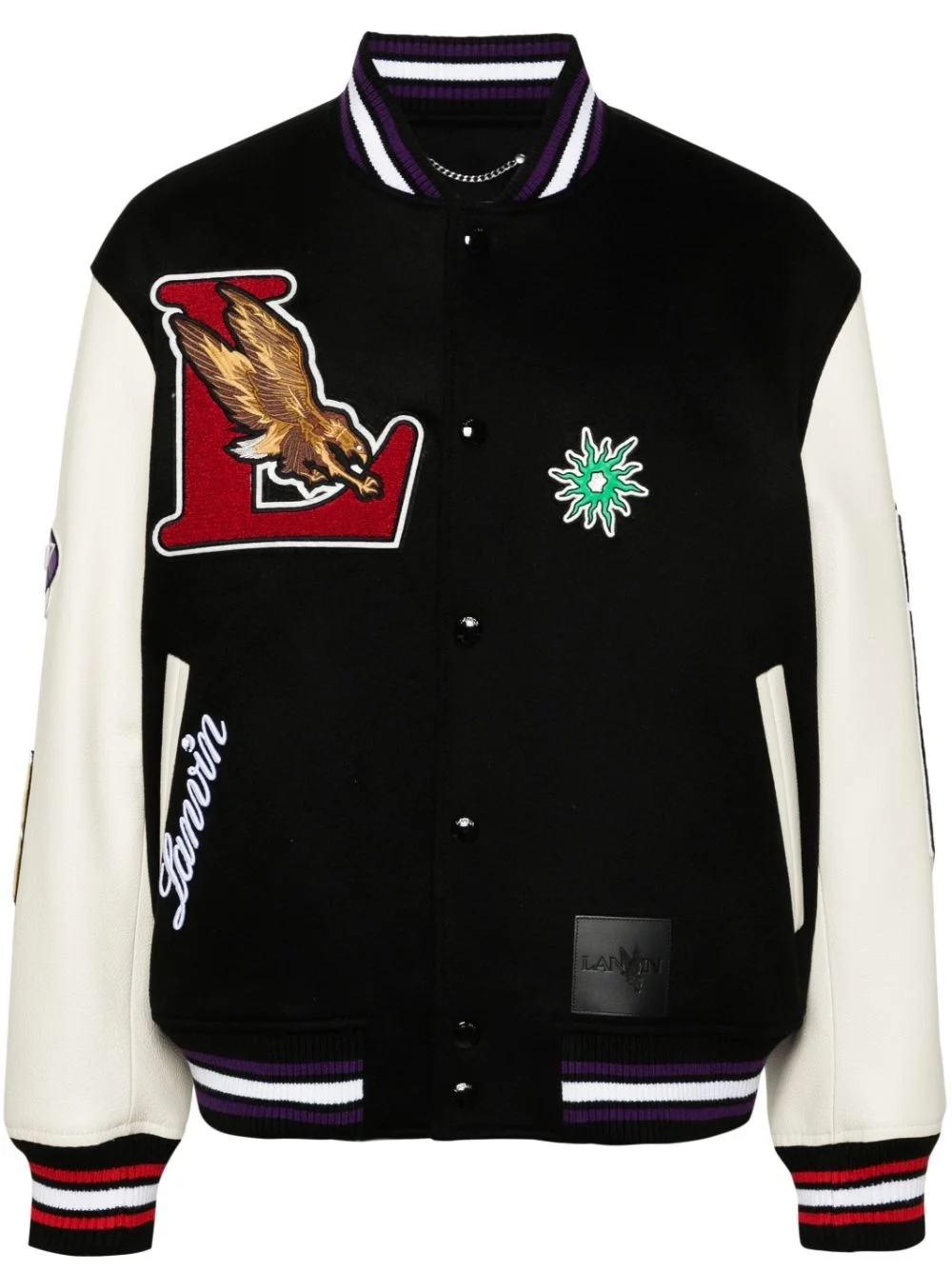 logo-patch varsity jacket - 1