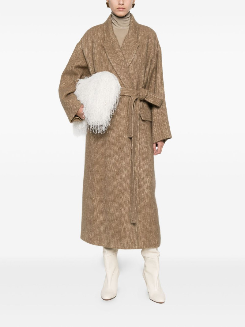 UMA WANG double-breasted belted coat outlook