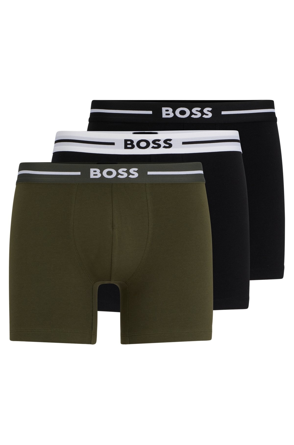 THREE-PACK OF BOXER BRIEFS IN STRETCH COTTON - 1
