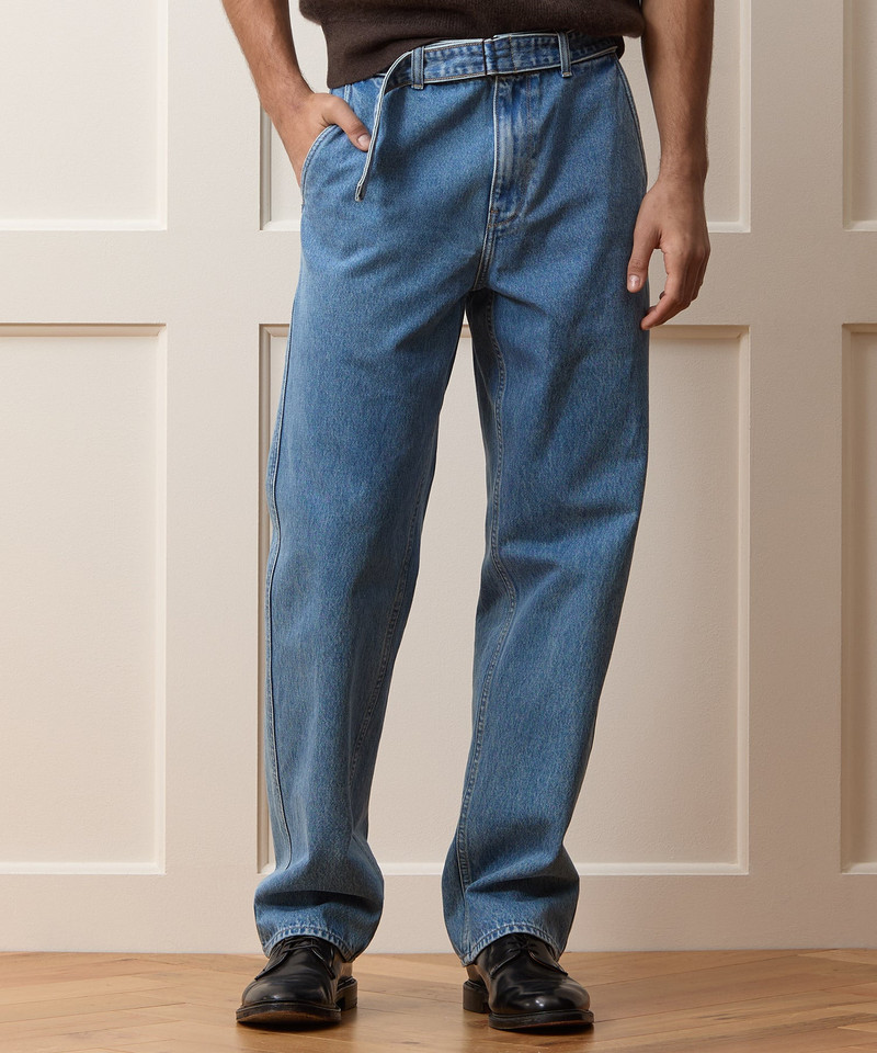 TODD SNYDER Belted Denim Trouser outlook