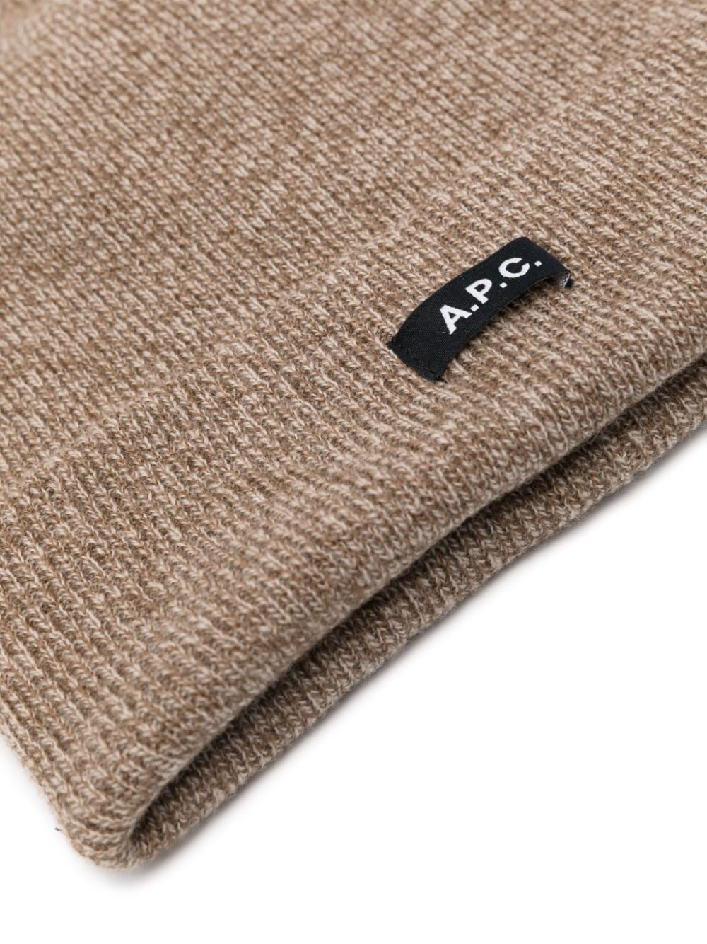 logo-tag wool beanie - 2